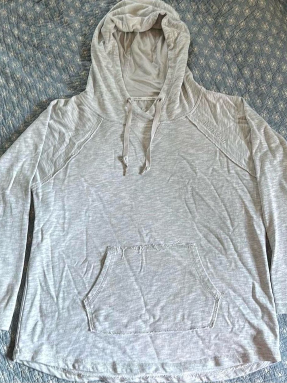 Women’s Calvin Klein Light Gray  Hooded Sweatshirt